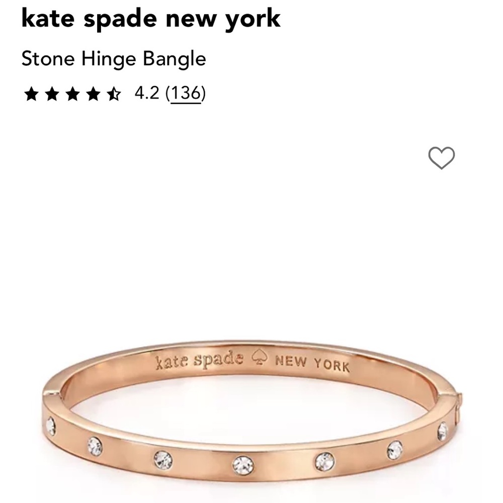 NEW! Kate Spade Rose Gold Bracelet with Crystal Accents (NWT)